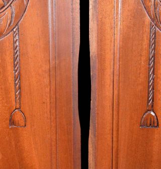 French Art Deco Hand Carved Panels in Mahogany Wood Salvage 8