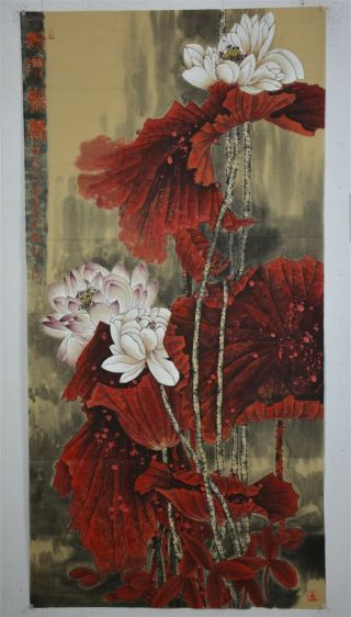 Spectacular Large Chinese Painting Signed Master Wei Daowu J9007