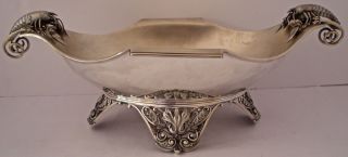 Rare Wood & Hughes Sterling Figural Cast Lobsters Seafood Salad Footed Bowl 1875