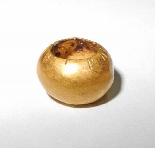 Pre Columbian - 22 K Solid Gold Bead - Veraguas Culture - Circa 700 Ad -