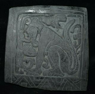 Orig $399.  Pre Columbian Mayan Stone Altar Piece 6 " Prov