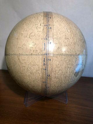 Rand McNally 12 Inch Lunar Moon Globe Vintage Space Age Atomic Vtg 2
