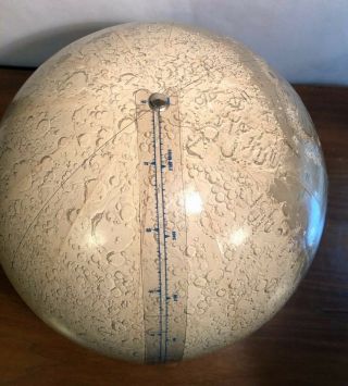 Rand McNally 12 Inch Lunar Moon Globe Vintage Space Age Atomic Vtg 3