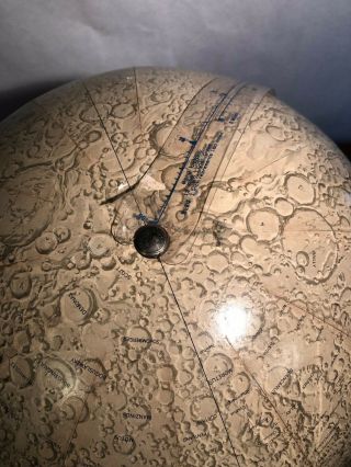 Rand McNally 12 Inch Lunar Moon Globe Vintage Space Age Atomic Vtg 4