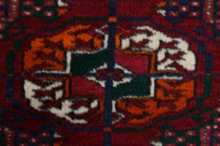One - of - a - Kind 360 Knots Geometric 3x4 Wool Bokhara Balouch Afghan Oriental Rug 10