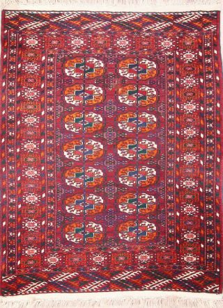 One - Of - A - Kind 360 Knots Geometric 3x4 Wool Bokhara Balouch Afghan Oriental Rug