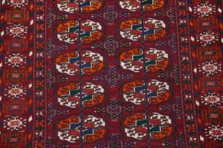 One - of - a - Kind 360 Knots Geometric 3x4 Wool Bokhara Balouch Afghan Oriental Rug 4