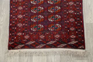 One - of - a - Kind 360 Knots Geometric 3x4 Wool Bokhara Balouch Afghan Oriental Rug 5