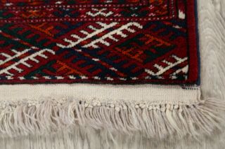 One - of - a - Kind 360 Knots Geometric 3x4 Wool Bokhara Balouch Afghan Oriental Rug 6