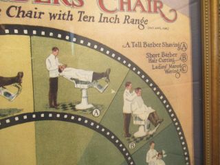 Koken Barber Chair Framed Advertising Poster 8