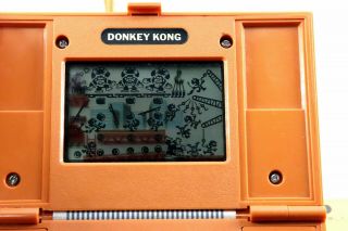 Donkey Kong Game & Watch Video Game Console Electronic Lcd Toy Flip Clock 1980s