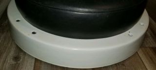Antique Koken Barber Chair Seat Base W/ Cushion Cast Iron Porcelain 3