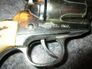 Mattel Large Shootin Shell 45 Cap Gun.  chrome finish Trigger. 11