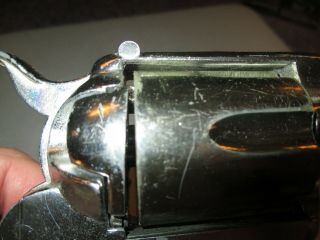 Mattel Large Shootin Shell 45 Cap Gun.  chrome finish Trigger. 8