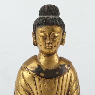 Antique Chinese Gilt Copper Buddha and Animals 5