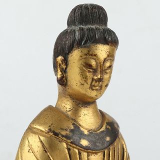 Antique Chinese Gilt Copper Buddha and Animals 9