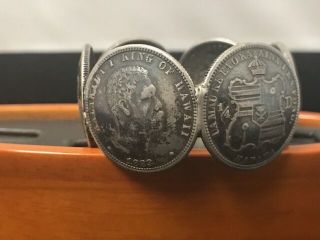 Antique Silver Napkin Ring Made with (6) Rare 1883 Hawaiian Quarters,  Shreve & Co 3