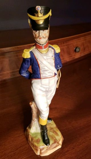 Dresden Napoleonic Soldier Figurine Antique