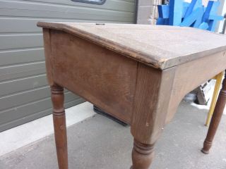 EARLY 20th century TALL factory OFFICE work DESK pine 44 