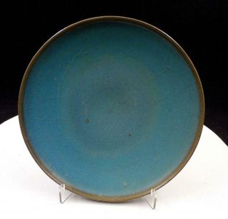 Chinese Jun Ware Blue Green Jin Dynasty Footed 7 1/4 " Plate 1127 - 1279
