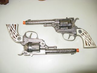 vintage toy cap guns hubley colt 38s 6