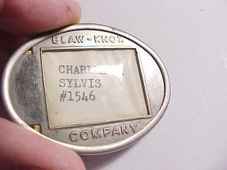 1937 Blaw Knox Co.  Metal Employees Badge Made Radio Towers Heavy Equipment Fine