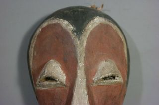 PETITE Vintage AFRICAN MASK Old POLYCHROME Painted WOOD CARVED Tribal Art STATUE 2