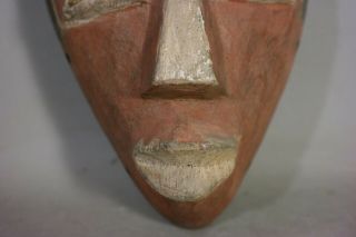PETITE Vintage AFRICAN MASK Old POLYCHROME Painted WOOD CARVED Tribal Art STATUE 3