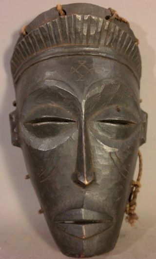 Small Vintage African Mask Old Chokwe Tribe Old Wood Carved Tribal Art Statue