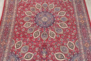 Persian Floral Area Rug Signed 10x13 Kashmar Area Oriental Rug RED 12 ' 11 x 9 ' 5 3