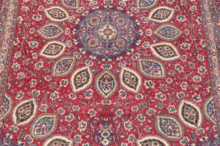 Persian Floral Area Rug Signed 10x13 Kashmar Area Oriental Rug RED 12 ' 11 x 9 ' 5 7