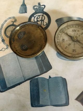 Revolutionary War 18th Century Brass Round Pocket Compass Cond. 3