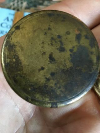 Revolutionary War 18th Century Brass Round Pocket Compass Cond. 5