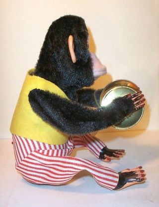 VINTAGE BATTERY OPERATED 1960 ' s MUSICAL JOLLY CHIMP MONKEY w/BOX TOY STORY 3 5