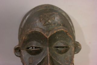 VINTAGE Petite AFRICAN MASK Old CHOKWE TRIBE Teeth WOOD CARVED Tribal Art STATUE 2