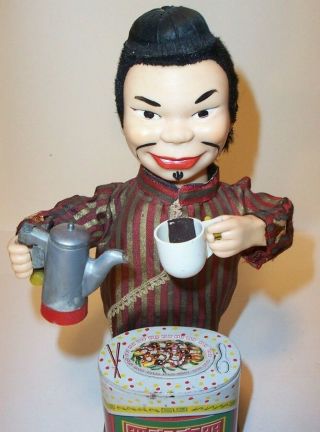 RARE 1950 ' s BATTERY OPERATED SAMMY WONG - THE TEA TOTALER VINTAGE TIN LITHO TOY 6