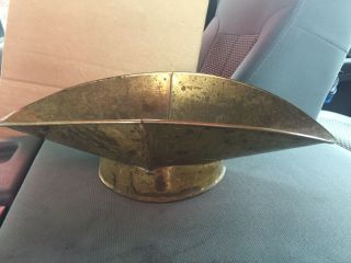 Antique 12”x7” Brass Candy Scale Pan