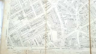 Antique 1894 Large Map Central London - Ordnace Survey - 70x100cm - Bound 6