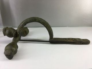 RARE STUNNING HUGE BIG ANCIENT ROMAN BRONZE CROSSBOW MILITARY FIBULA 200 - 400 AD 8