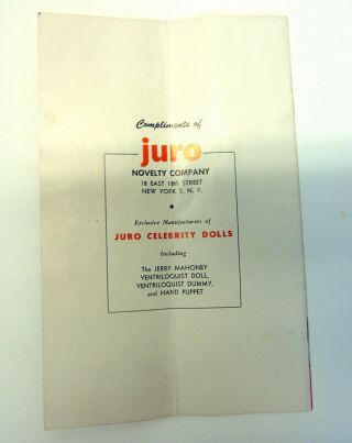 Vintage Juro Jerry Mahoney Paul Winchell Ventriloquist Dummy Doll Box 11