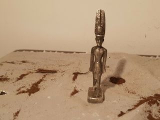 Rare Antique Ancient Egyptian Silver Statue God Amun Father Gods Prot2470 - 2380bc