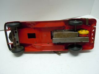 RARE Vintage 1930 ' s Marx Wind Up Fire Truck w/Siren Truck. 7