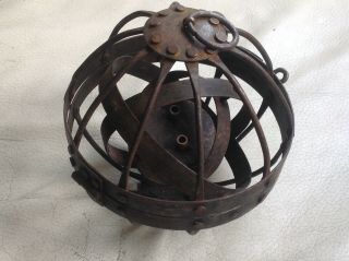 Victorian Iron Gimbal Whaling Ships Lantern,  Sailing Lamp