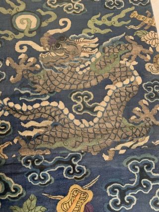Chinese Silk Textile Hand - Embroidered Textile Fragment c1850 / 32 