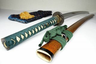 Gunto Japanese Military Katana Sword Nobushige延重 Samurai Nihonto,  86.  5cm Sturdy