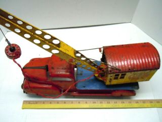 RARE Vintage 1930 ' s Marx Battery Op Magnetic Crane Truck. 10