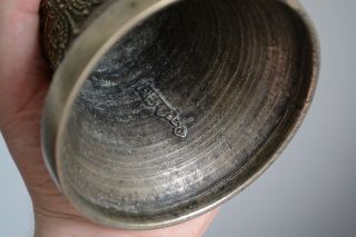 Fine Antique Chinese Tibetan Bronze Bell Signed 11