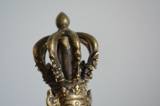 Fine Antique Chinese Tibetan Bronze Bell Signed 5