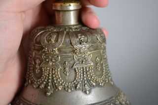 Fine Antique Chinese Tibetan Bronze Bell Signed 8