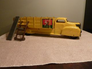 Marx Coca Cola Stake Truck Large 21 " With Dolly And Ramp Steel